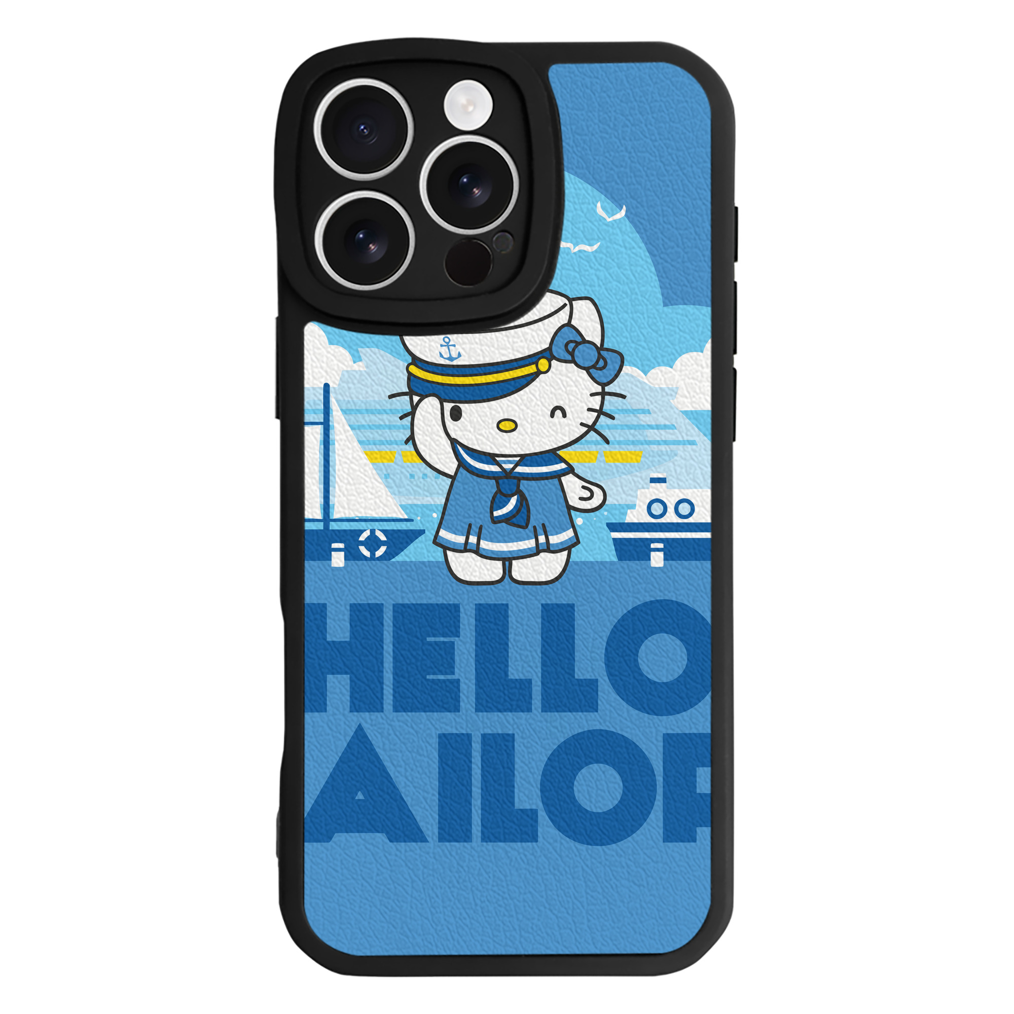 （画像用） Hello Kitty ハローキティ 【iPhone 16シリーズ対応】シリコンスマホケース（レザー調） 材質：シリコン